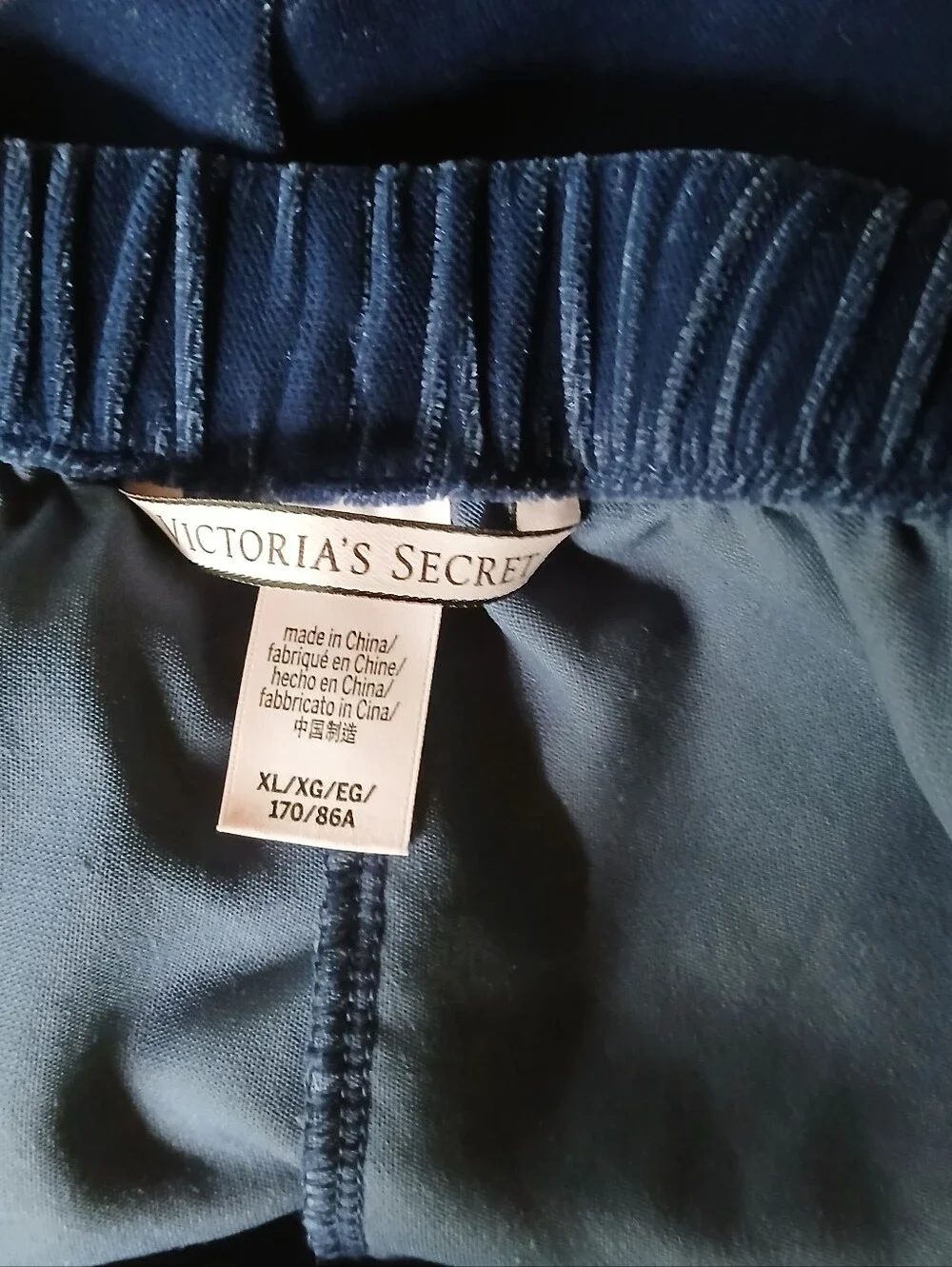 Victoria's Secret Navy Velour Pajama/Lounge Shorts XL